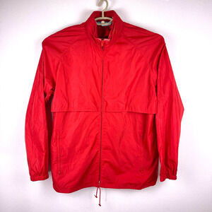 Vintage Woolrich Teton Red Jacket Windbreaker Packable Anorak Rain Coat Large